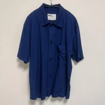 MHL. 네이비 나염 셔츠 츠보쿠사엔 콜라보