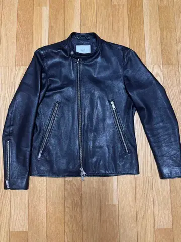 417 EDIFICE 블랙 가죽 자켓