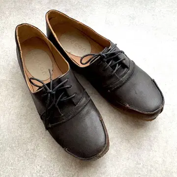 천연 가죽, 가죽 신발 블랙 & 브라운, 23cm