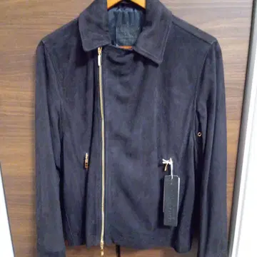 SILENCE 스웨이드 더블 라이더 자켓 size 44 블랙