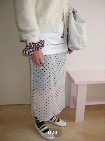n.k atelier see through dot skirt