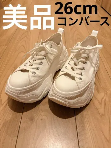 [새상품급] 컨버스 시티하이크 OX 화이트 통굽 스니커즈
