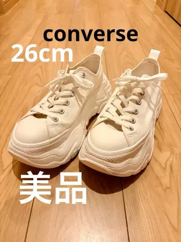 [새상품급] 컨버스 시티하이크 OX 화이트 통굽 스니커즈