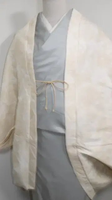 26/a 미사용 핸드메이드 모몽가 코트 자카드지 베이지색