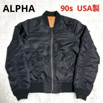 90s ALPHA USA제 리버서블 MA-1 플라이트 자켓 블랙