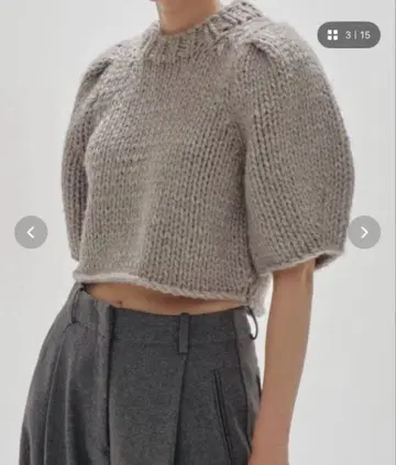 TODAYFUL 퍼프 슬리브 핸드 니트