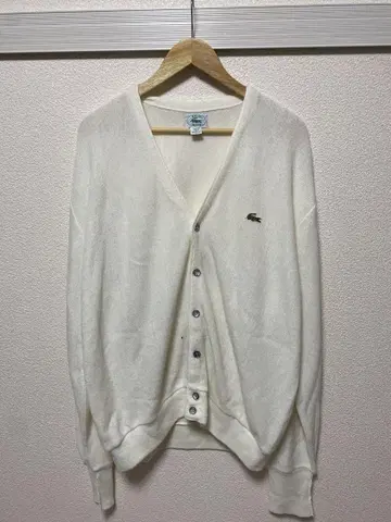 [ USED ] IZOD LACOSTE 아크릴 가디건 화이트