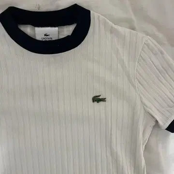 LACOSTE 리브 편직 반팔 T셔츠 38