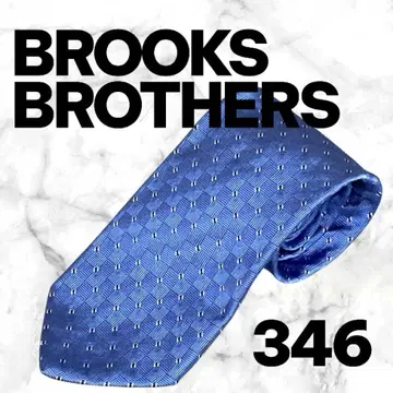 BROOKS BROTHERS/346 넥타이 올 패턴 파랑 브룩스브라더스