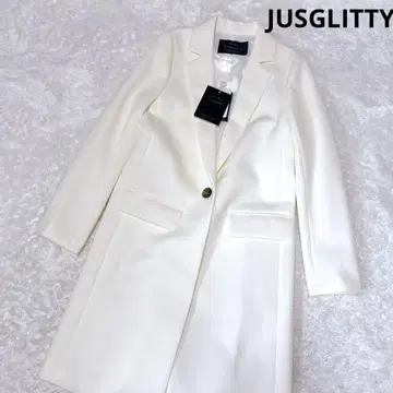 JUSGLITTY 저스길리티 체스터 코트 화이트