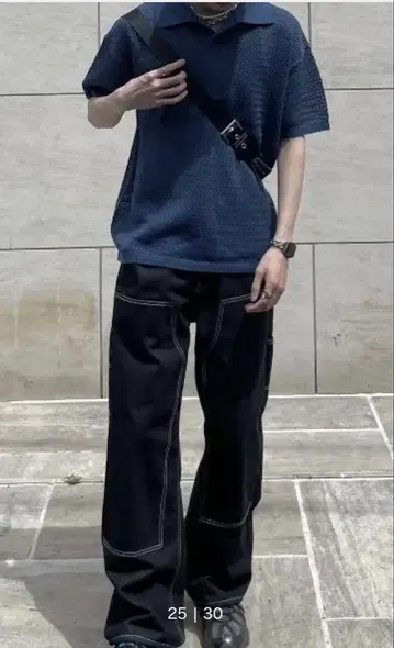 Chikasitsu+ 메쉬 니트 피케 셔츠
