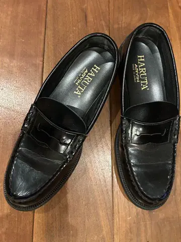 HARUTA 블랙 로퍼 25cm