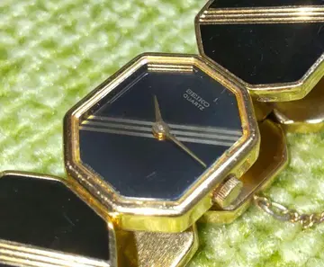 [가동품 레어] SEIKO 여성용 손목시계 팔찌 쿼츠 블랙