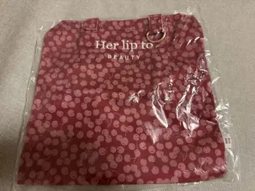루쿠아이레 her lip to 체리 플랫 미니 토트