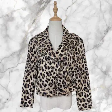 ZARA 자라 레오파드 무늬 라이더 자켓 벨트 포함 [ XL ]