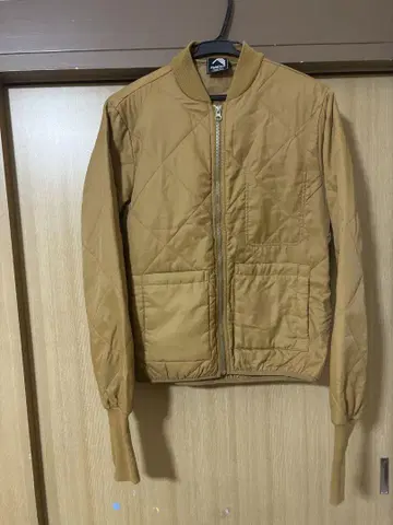 퀼팅 자켓 브라운 봄버 자켓