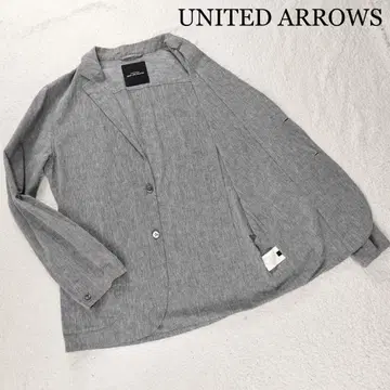 UNITED ARROWS 워셔블 린넨 혼방 언라이닝 자켓 L 그레이