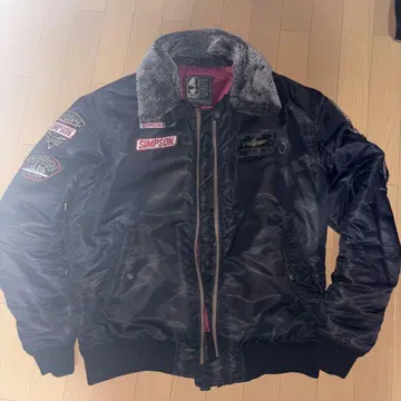 SIMPSON 플리스 카라 부착 MA-1 자켓