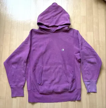 90s 챔피온 리버스 위브 후디 눈 모양 퍼플 바디 M