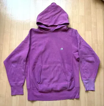 90s 챔피온 리버스 위브 후디 눈 모양 퍼플 바디 M