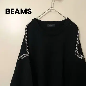 BEAMS 오버 사이즈 스티치 니트