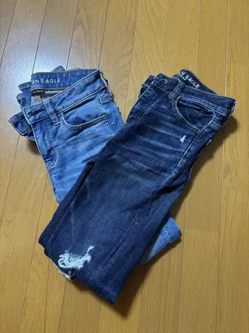 American Eagle 스키니 데님 00 사이즈 2개 세트