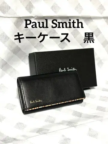 새상품급 Paul Smith 블랙 가죽 키케이스 박스 포함