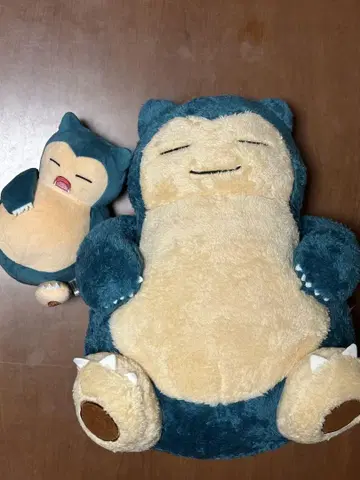잠만보 큰 봉제 인형 & 작은 봉제 인형 세트
