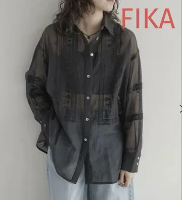 스콧 클럽 계열 FIKA 코튼 넷 자수 셔츠
