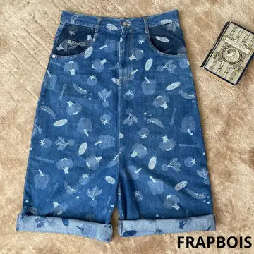 플라보아 야채 샐러드 패턴 자카드 데님 팬츠 FRAPBOIS L 사이즈