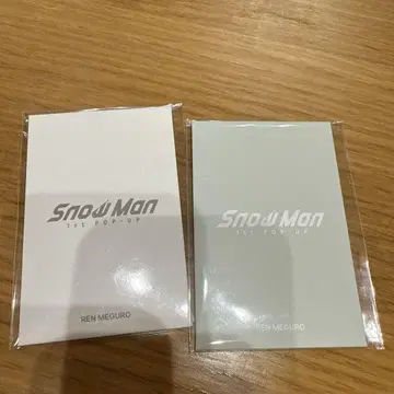 Snow Man POP-UP 포토 카드 A+B 메구로 렌 한국 한정판