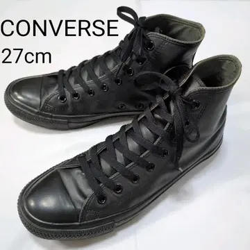 컨버스 올스타 스니커즈 하이컷 가죽 27cm 블랙