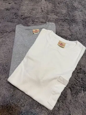 Goodwear M 사이즈 반팔 티셔츠 2장 세트 화이트 그레이