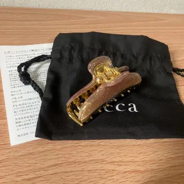 acca 헤어 클립 라메 베이지 M 사이즈