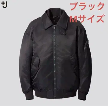 UNIQLO +J MA-1 오버 사이즈 리브 블루종