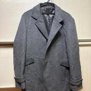 캘빈 클라인 고급 울 혼방 체스터 코트 L 사이즈 그레이