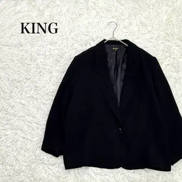 킹 KING 블랙 포멀 자켓 7부 소매 싱글 버튼