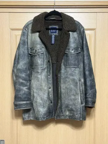 00s GAP 올드 갭 자켓 소가죽 BLK