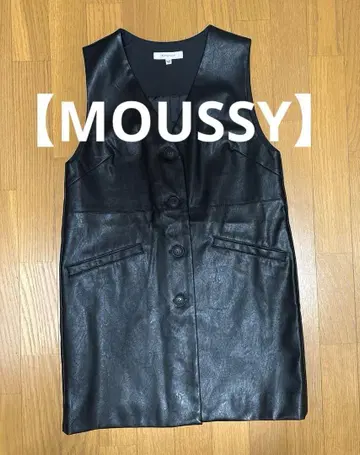 MOUSSY 마우지 인조 가죽 베스트