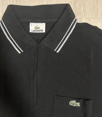 [ LACOSTE ] 퓨어 블랙 남성용 반팔 피케 셔츠