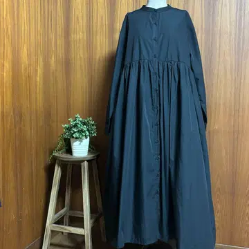 블랙 롱 원피스 넉넉한 편안함