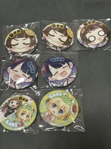 VTuber 콜라보 복권 캔뱃지 7점 묶음 판매