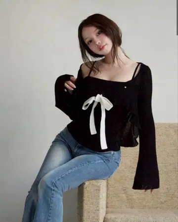 andmary emma knit flare cardigan set