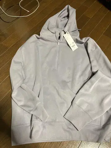 새상품 UNIQLO 드라이 맨투맨 하프 지퍼 후드티 +J