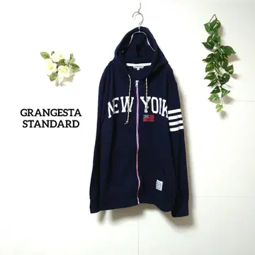 GRANGESTA STANDARD 프론트 프린트 풀 집업 후드티 M
