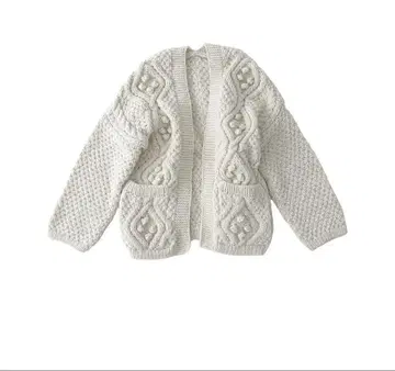 nest robe 페루 니트 팝콘 케이블 가디건