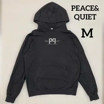 PEACE & QUIET 피스앤콰이어트 후드티 M 사이즈 블랙