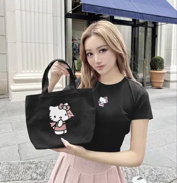헬로키티 토트백 블랙 rady