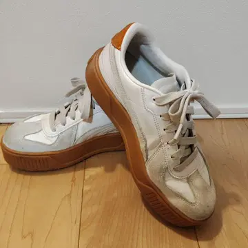 Puma 스니커즈 통굽 카르멘 티 투 화이트/오렌지 24cm