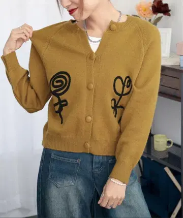 Miniministore 라이트 브라운 가디건